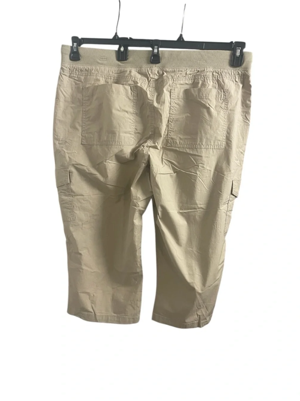 ST. JOHN’S BAY MID RISE CARGO CAPRI PANTS WOMENS BISCOTTI BEIGE COLOR SIZE 3X